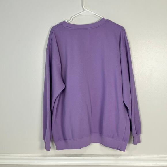 MTV Large Front Hit Logo Graphic Crewneck Sweatshirt Purple Size XXL 2XL - Picture 2 of 8